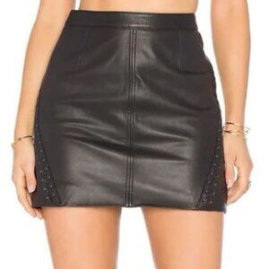 Paige Johanna Black Leather Skirt XS - Like New!